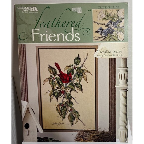 Leisure Arts Cross Stitch Pattern Feathered Friends By Christina Smith - Picture 1 of 10